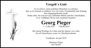 Anzeige von Georg Pieger von MGO