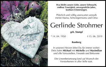 Anzeige von Gerlinde Strohmer von MGO