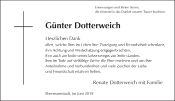 Anzeige von Günter Dotterweich von MGO