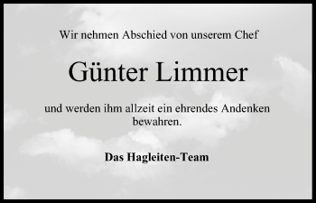 Anzeige von Günter Limmer von MGO