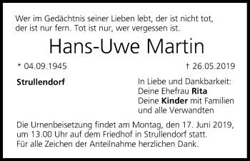 Anzeige von Hans-Uwe Martin von MGO
