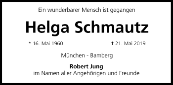 Anzeige von Helga Schmautz von MGO