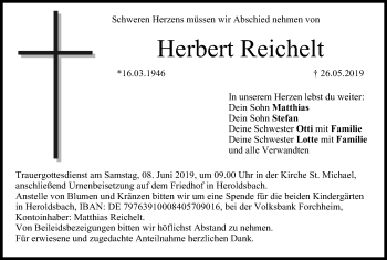 Anzeige von Herbert Reichelt von MGO