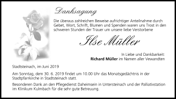 Anzeige von Ilse Müller von MGO