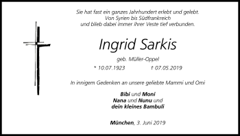 Anzeige von Ingrid Sarkis von MGO