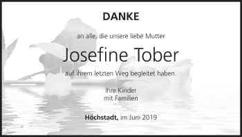 Anzeige von Josefine Tober von MGO