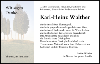 Anzeige von Karl-Heinz Walther von MGO