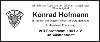 Anzeige von Konrad Hofmann von MGO