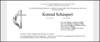 Anzeige von Konrad Schaupert von MGO
