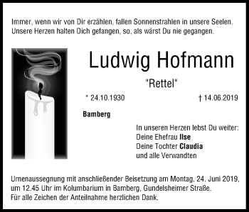 Anzeige von Ludwig Hofmann von MGO