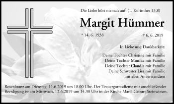 Anzeige von Margit Hümmer von MGO