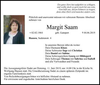 Anzeige von Margit Saam von MGO