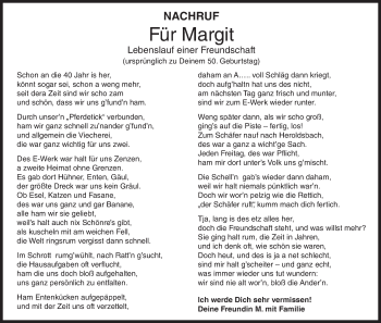 Anzeige von Margit Saam von MGO