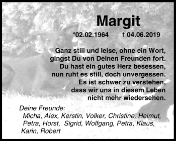 Anzeige von Margit Saam von MGO