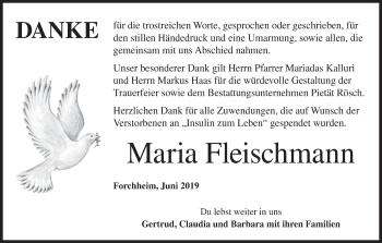 Anzeige von Maria Fleischmann von MGO