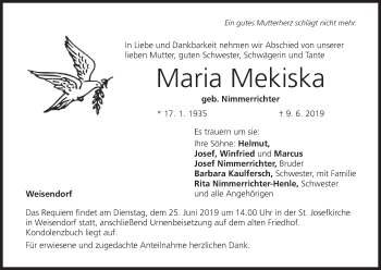 Anzeige von Maria Mekiska von MGO