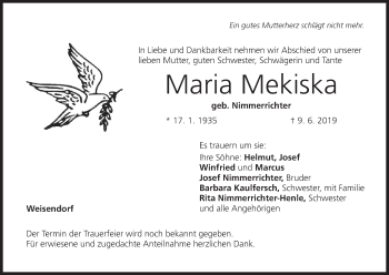 Anzeige von Maria Mekiska von MGO