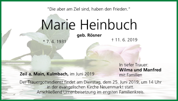 Anzeige von Marie Heinbuch von MGO