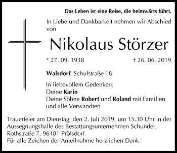 Anzeige von Nikolaus Störzer von MGO