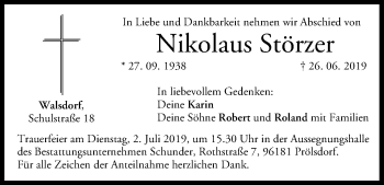 Anzeige von Nikolaus Störzer von MGO