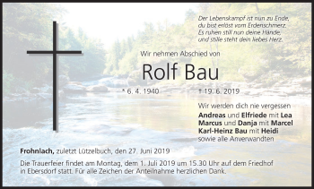 Anzeige von Rolf Bau von MGO