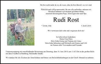Anzeige von Rudi Rost von MGO