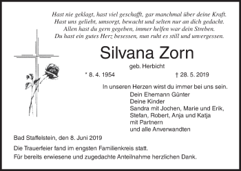 Anzeige von Silvana Zorn von MGO