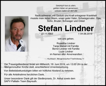 Anzeige von Stefan Lindner von MGO