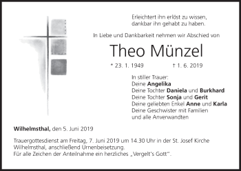 Anzeige von Theo Münzel von MGO