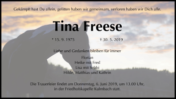 Anzeige von Tina Freese von MGO