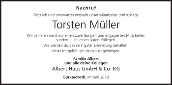 Anzeige von Torsten Müller von MGO