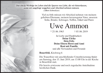 Anzeige von Uwe Ammon von MGO