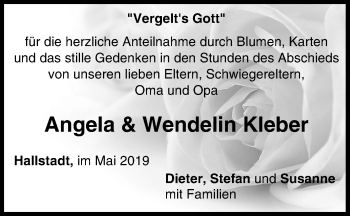 Anzeige von Wendelin Kleber von MGO