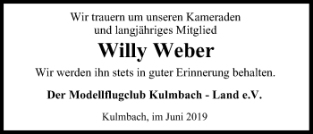 Anzeige von Willy Weber von MGO