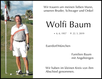 Anzeige von Wolfi Baum von MGO