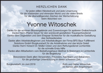 Anzeige von Yvonne Witoschek von MGO