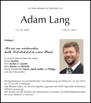Anzeige von Adam Lang von MGO