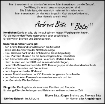 Anzeige von Andreas Bätz von MGO