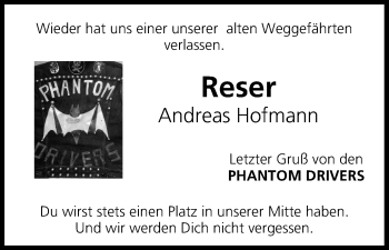 Anzeige von Andreas Hofmann von MGO