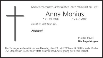 Anzeige von Anna Mönius von MGO
