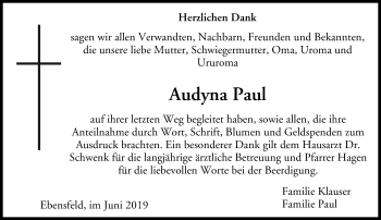 Anzeige von Audyna Paul von MGO