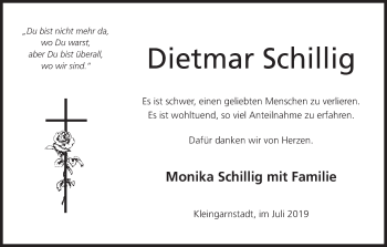 Anzeige von Dietmar Schillig von MGO