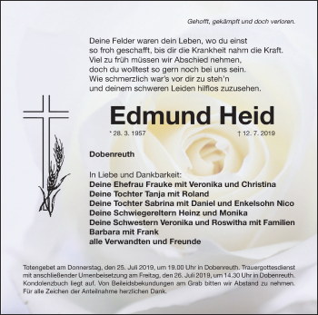 Anzeige von Edmund Held von MGO
