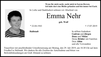 Anzeige von Emma Nehr von MGO