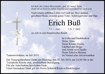 Anzeige von Erich Buß von MGO