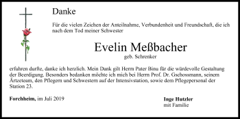 Anzeige von Evelin Meßbacher von MGO