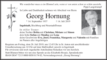 Anzeige von Georg Hornung von MGO