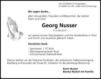 Anzeige von Georg Nusser von MGO
