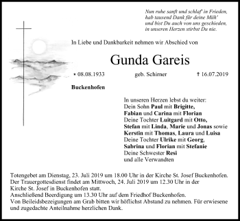 Anzeige von Gunda Gareis von MGO