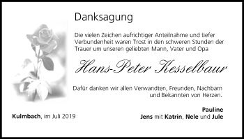 Anzeige von Hans-Peter Kesselbaur von MGO